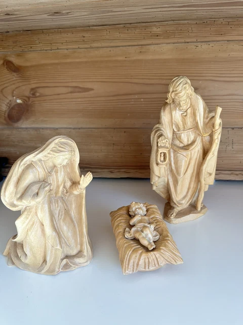 Anri Bernardi, Krippenfigur, Heilige Familie, Maria, Josef, Jesus, Natur, 20cm