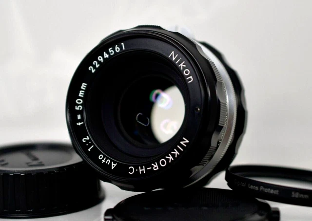[ Mint ] Nikon Nikkor-H.c HC Auto 50mm f2 Non Ai Mf Objectif De Japon
