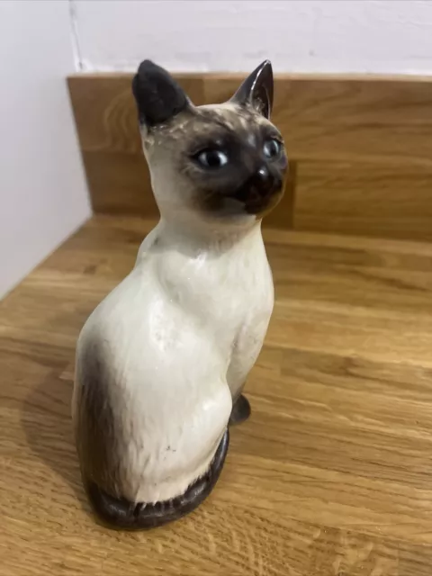 ⚠️Damaged Ear⚠️VINTAGE BESWICK SIAMESE CAT No 1882 96 11" TALL ~ Made In England