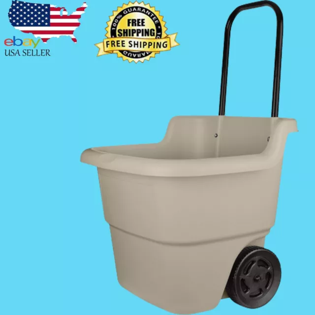 15.5 Gallon Wheel Multipurpose Trolley, Durable Construction, Adjustable Arm