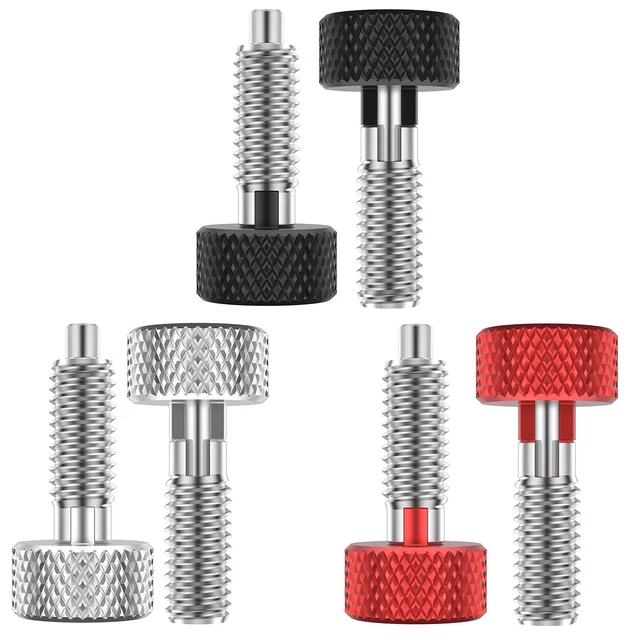 2Pcs Hand Retractable Spring Plunger Stainless Steel Lock Out M6 Type ↶