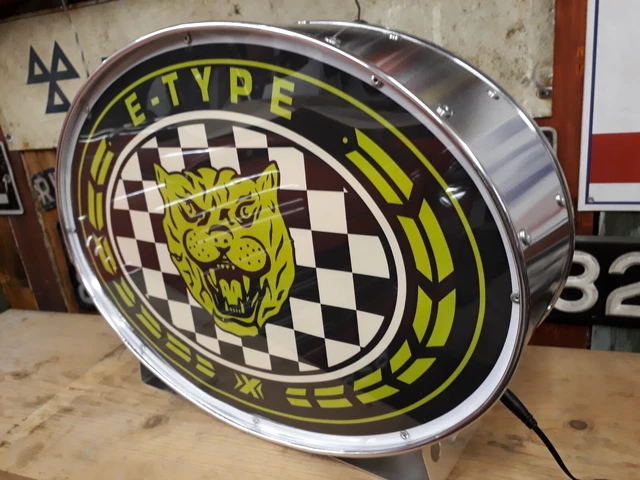 jaguar,e-type,mk2,xk,xf,classic,XJS,XJ6,,mancave,lightup sign,garage,workshop,1
