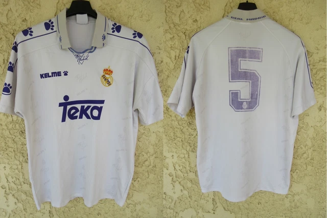 Maillot Domicile Real Madrid Kelme 1996-1997 - Taille XL, Occasion En Très Bon état, Manches Courtes