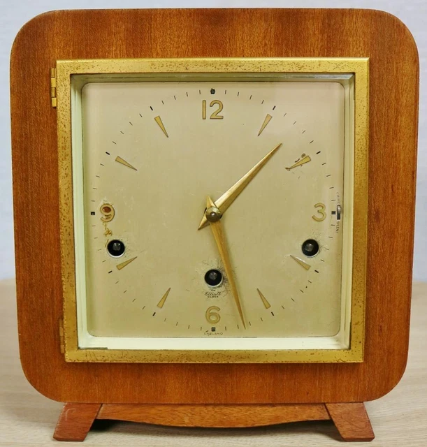 ANTIQUE ELLIOTT OF London Art Deco 8 Day Musical Westminster Chime