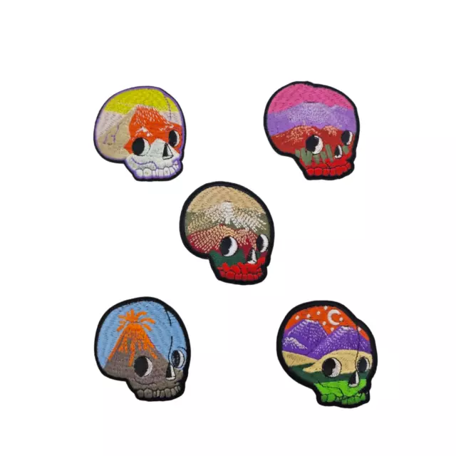 Parche Calavera paisajes Naturaleza Termoadhesivo Ropa Plancha skull patch iron