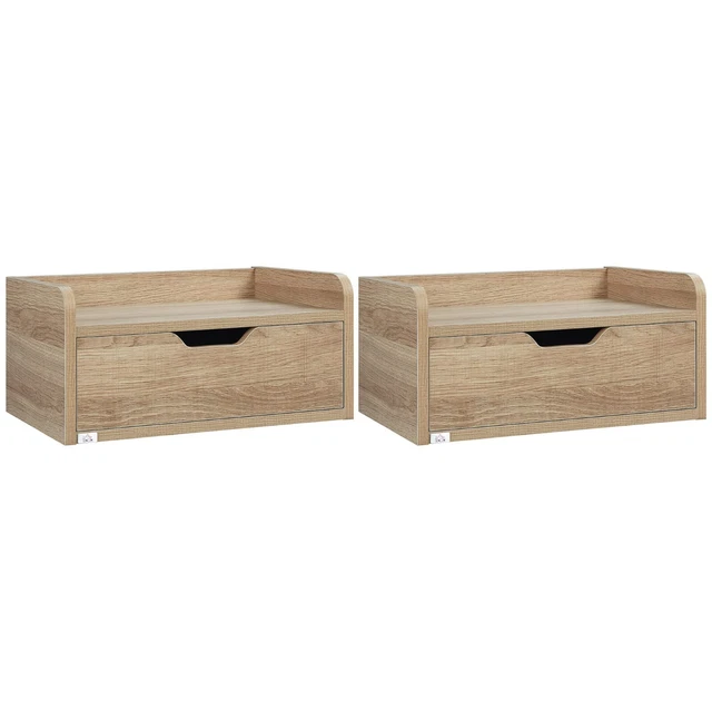 Lot De 2 Tables De Chevet SONGESAND IKEA – Blanches, Reconditionnées – 55x40x42 Cm