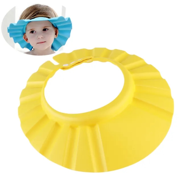 Cappello shampoo regolabile bambino visiera doccia in silicone