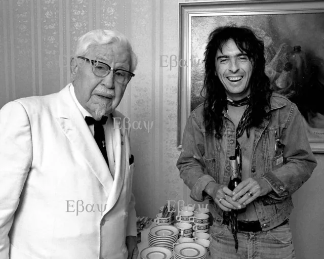 Alice Cooper & Colonel Sanders - Singer, Songwriter & Actor 8X10 Photo Reprint