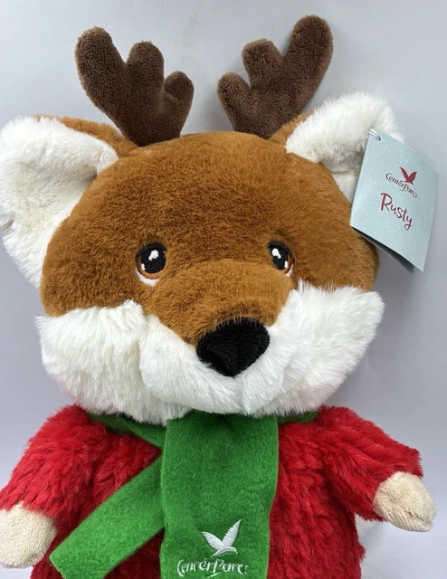 CENTRE PARCS CHRISTMAS Plush Soft Toy Rusty Fox in Scarf & Antlers Soft ...