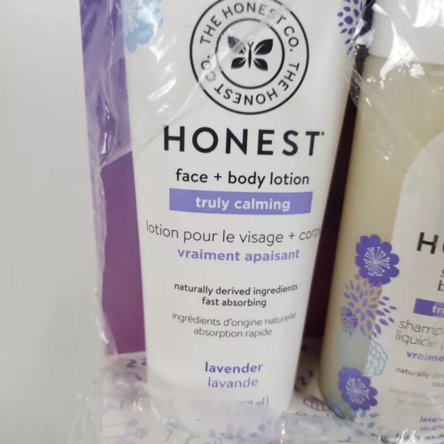 The Honest Co. Truly Calming Lavender Baby Care Set Lotion & Shampoo Body Wash 2