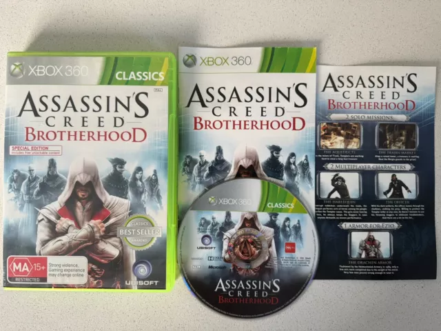 Assassin's Creed Brotherhood - Xbox 360- Complete in Box + DLC! - Free Shipping!