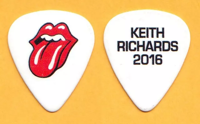 Rolling Stones Keith Richards Blanc Guitare Pick - 2016 Désert Trip Concert