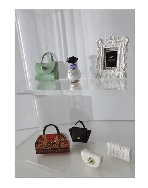 Handmade Doll 7 Piece Set Bag Perfume Barbie Licca chan Jenny w/ Art Photo Stand