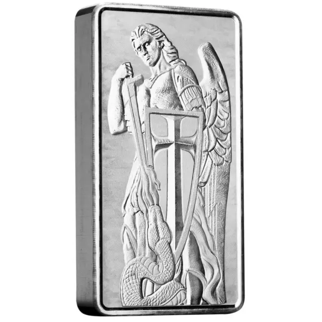 10 oz Archangel .999 Silver Bar - Scottsdale Mint Silver Bullion Bar #A535