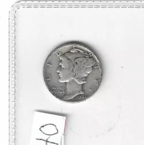 1940-P Mercury Dime - VG - 90% Silver