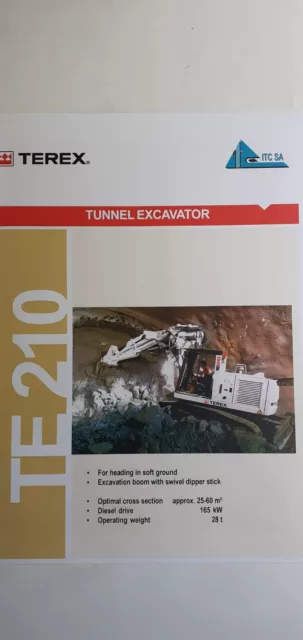 Terex: TE 210 Tunnel Excavator (Brochure); 06/2009