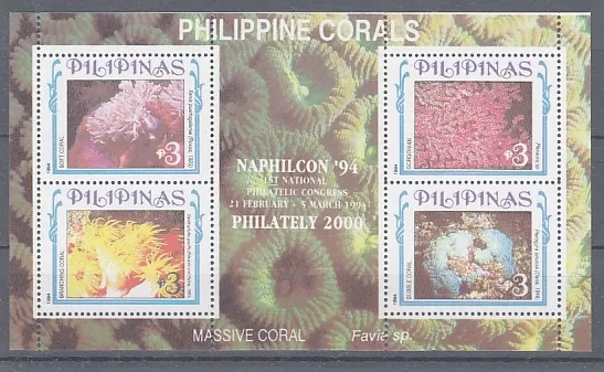 Fische  Meerestiere   Philippinen  Block 71 I  Korallen   **  (mnh)