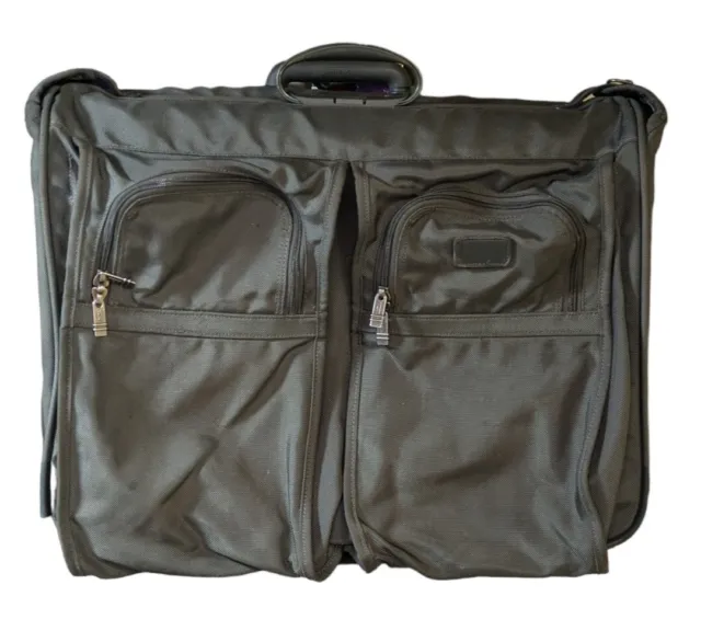Vtg Tumi Wheel-A-Way Deluxe Rolling Oversized Garment Bag Luggage Green Nylon