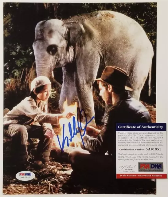 Jonathan Ke Quan signed Indiana Jones 8x10 Photo #3 Autograph ~ PSA/DNA COA