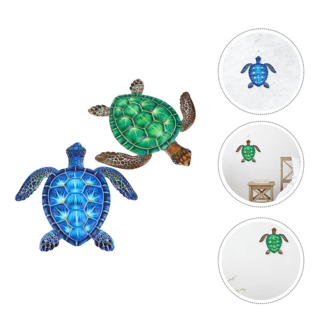 2 Pcs Metal Wall Hangings Turtle Wall Hanging Outdoor Turtle Decor Decorations