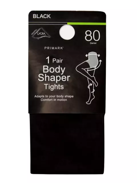BODY SHAPER TIGHTS Primark Black Laddies Womens Bum Tum Legs