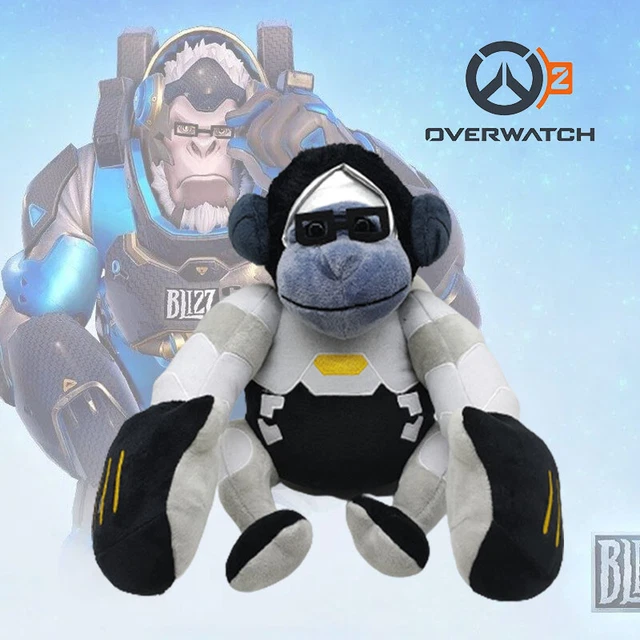 Overwatch Jumbo Winston Gorilla Doll Plush Toy Xmas Birthday Gift 26*23cm