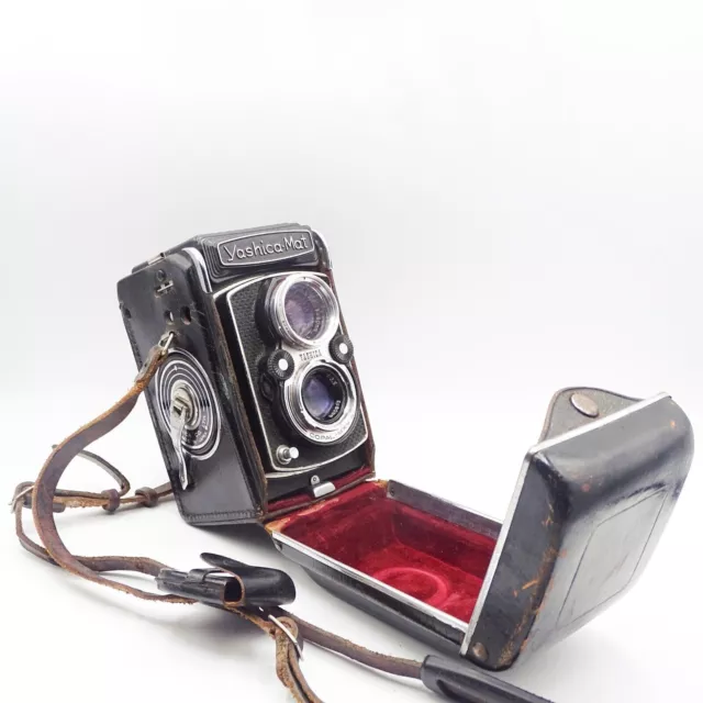 Vintage YASHICA MAT COPAL MXV 80mm f3.5 120mm TLR Film Camera with Original Case