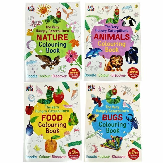 THE VERY HUNGRY Caterpillar s Sticker And Colouring Book 4 Books the-very-hungry-caterpillar-s-sticker-and-colouring-book-4-books