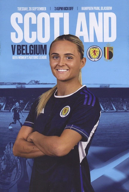 202324 UEFA WOMEN’S Nations League Scotland v Belgium Programme £1.