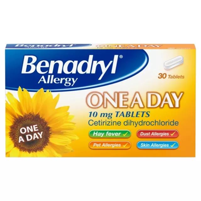 BENADRYL Allergia E Febbre da Fieno una Al Giorno 10mg Compresse - 90 (Tre 2