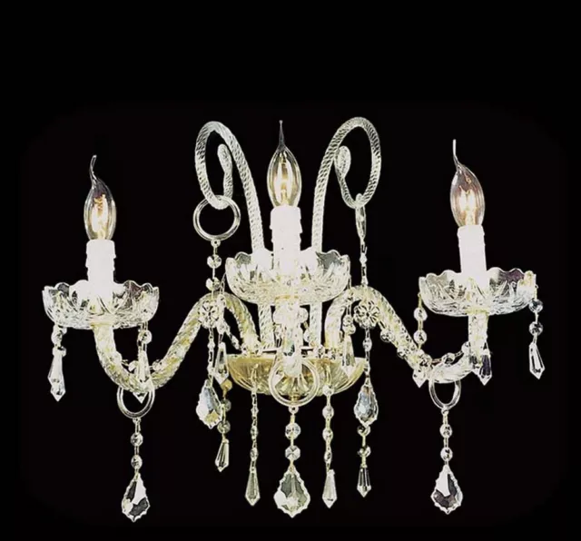 Applique en Cristal Classique 3 Lumières Coll. Bga 657 Design Swarovski