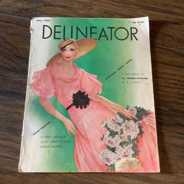 Delineator 1933 Magazine great Art Deco style fashion Advertising Complete