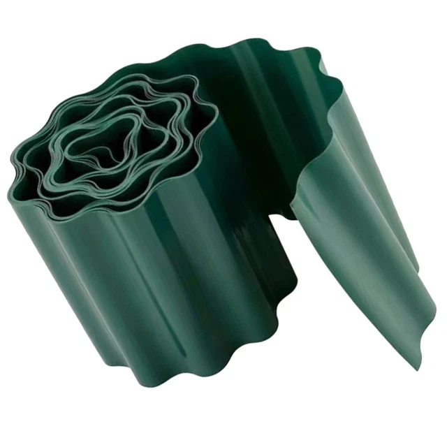 Bordo Per Giardino In Plastica PP Flessibile - Altezza 40 Cm X 9 M - Verde Resistente Alle Intemperie Per Aiuole E Vialetti