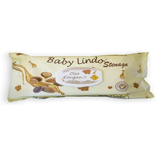 Lingettes imprégnées Baby Lindo Huile d'Argan 72 Unités