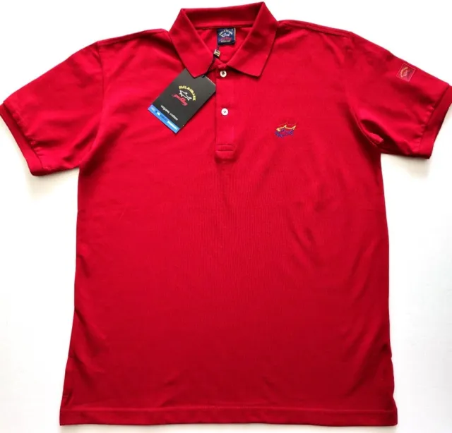 PAUL&SHARK Mens Red Polo T-shirt Size XL