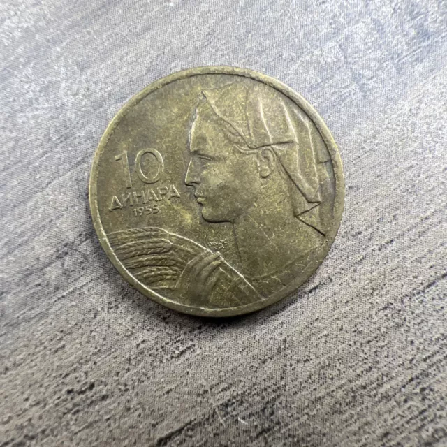 10 Dinara Yugoslav NM Coin