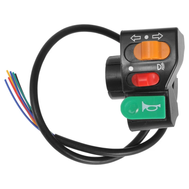 Interruttore Manubrio Moto Sinistro Universale - Controllo Frecce, Abbaglianti E Clacson Per Manubri 7/8" - Foto 5