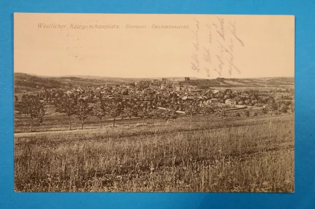 Meurthe & Moselle 54 Lorrain CP CPA Blamont 1917 General View Total Houses WW
