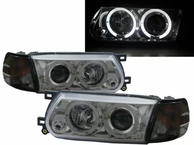 Sunny B13 MK3 95-17 Facelift Halo Projector Headlight Chrome V2 for NISSAN LHD