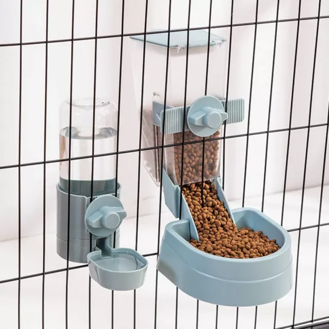 Rabbit Automatic Pet Feeder Food Container Pet Water Bottle Cage Hanging Bowls