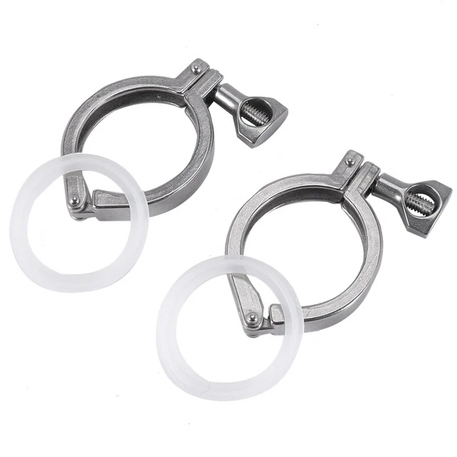 2Pcs -Clamp Steel Single Pin Heavy Duty Clamp with for Ferrule TC wi B5L7