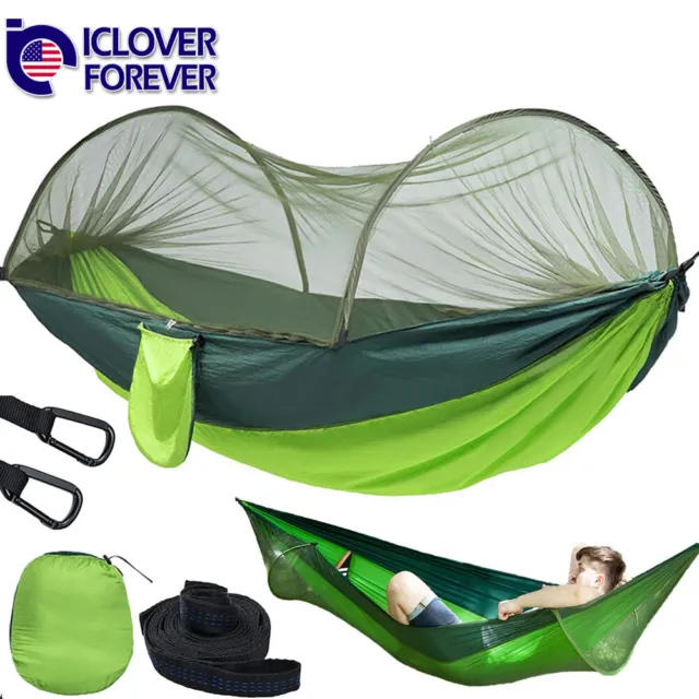 Camping Hammock Portable Tent With Mosquito Net Nylon Travel Garden Lightweight