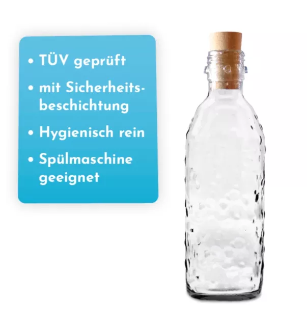 Glasflasche Bajonettverschluss für Wassersprudler (MySoda*,Mitte*,uvm.) 0,75 l