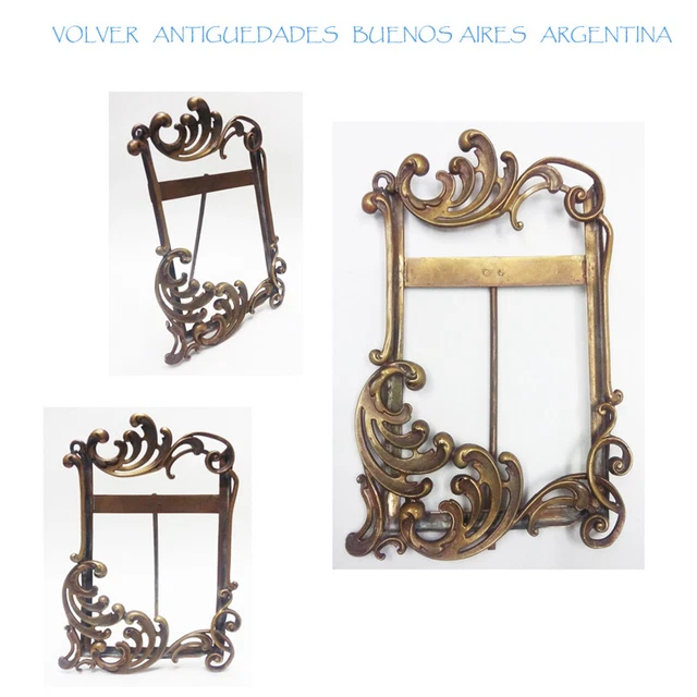 Nice antique brass bronze french Art Nouveau picture frame 7" x 5"