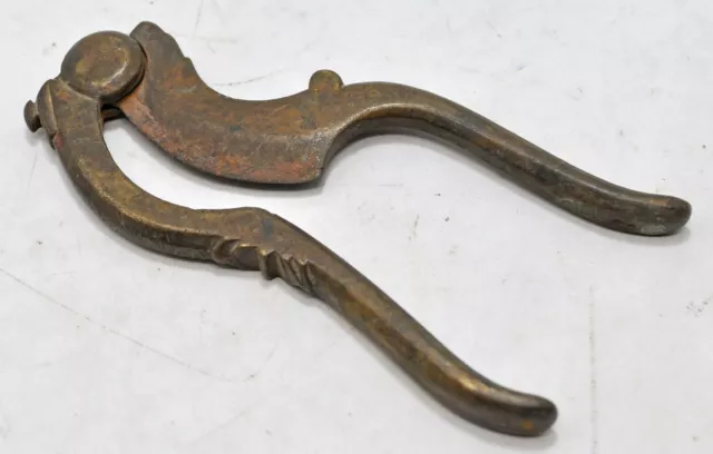 Antique Brass Betel Nut Cutter Sarota Original Old Hand Crafted Engraved