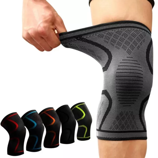 UK Sports Compression Sleeves Knee Pads Elastic Knee Support Brace for Men Women