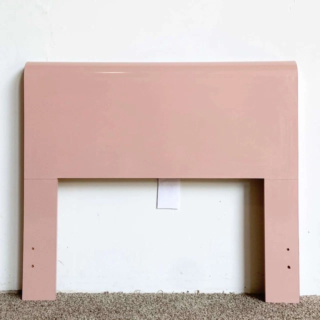 Postmodern Pink Formica Waterfall Twin Size Headboard