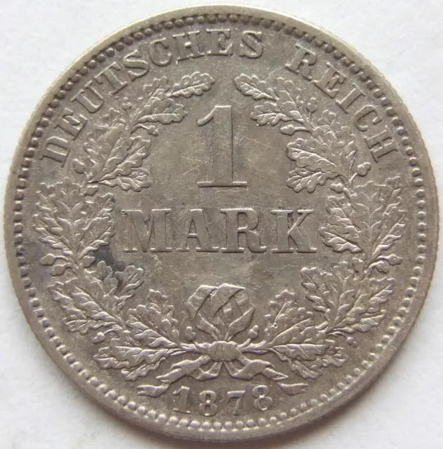 Münze Deutsches Reich Kaiserreich Silber 1 Mark 1878 F in Sehr schön
