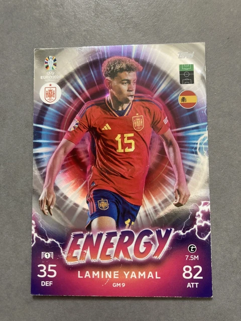 TOPPS EURO 2024 Energy Card Lamine Yamal £10.00 - PicClick UK