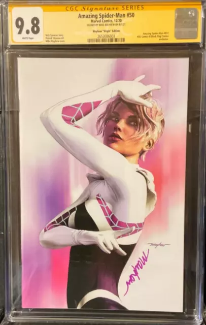 Amazing Spider-Man #50 Virgin Variant Exclusive Signed MIKE MAYHEW CGC SS 9.8